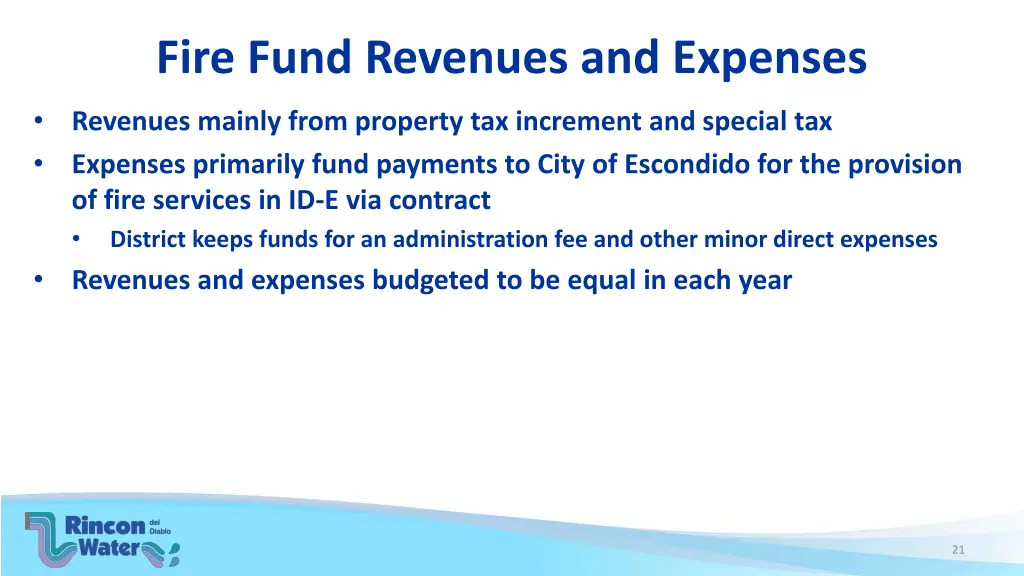 fire fund revenues and expenses 1