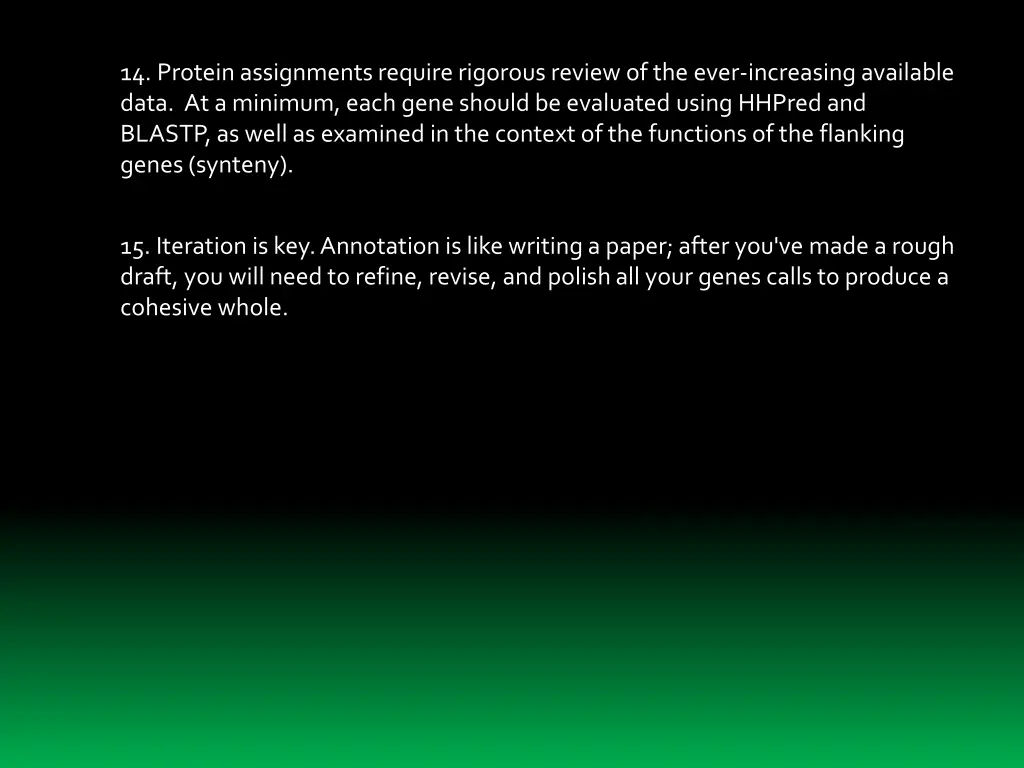 14 protein assignments require rigorous review