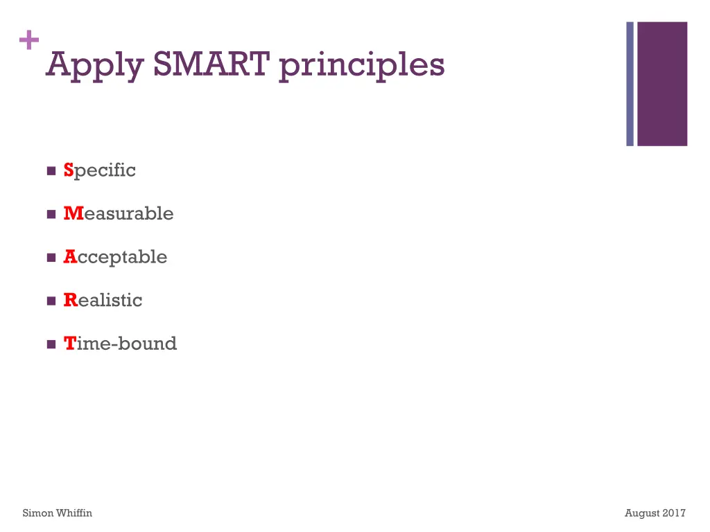 apply smart principles