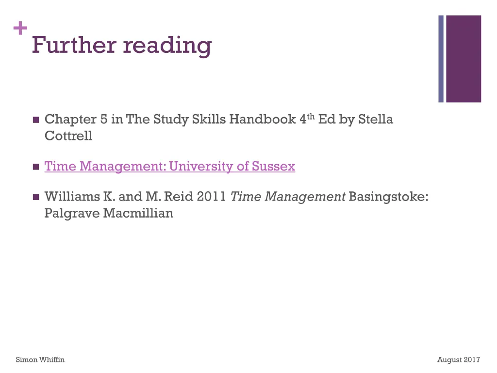 further reading
