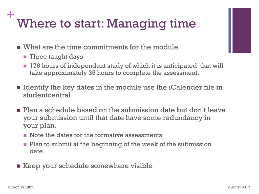 where to start managing time