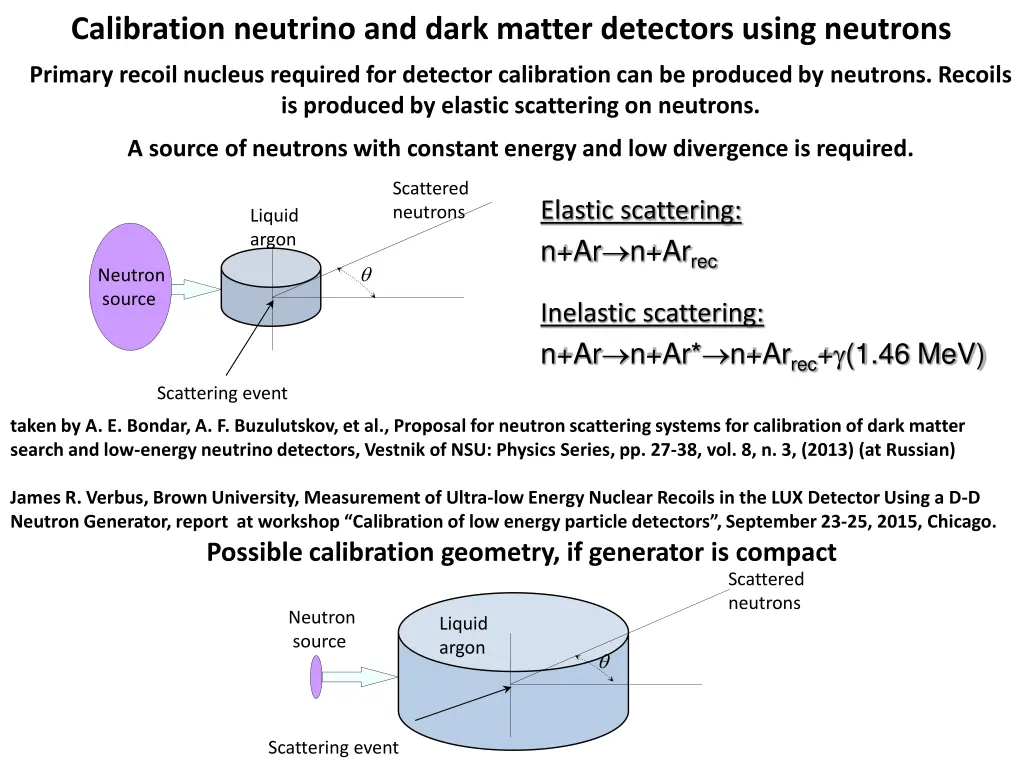 calibration neutrino and dark matter detectors