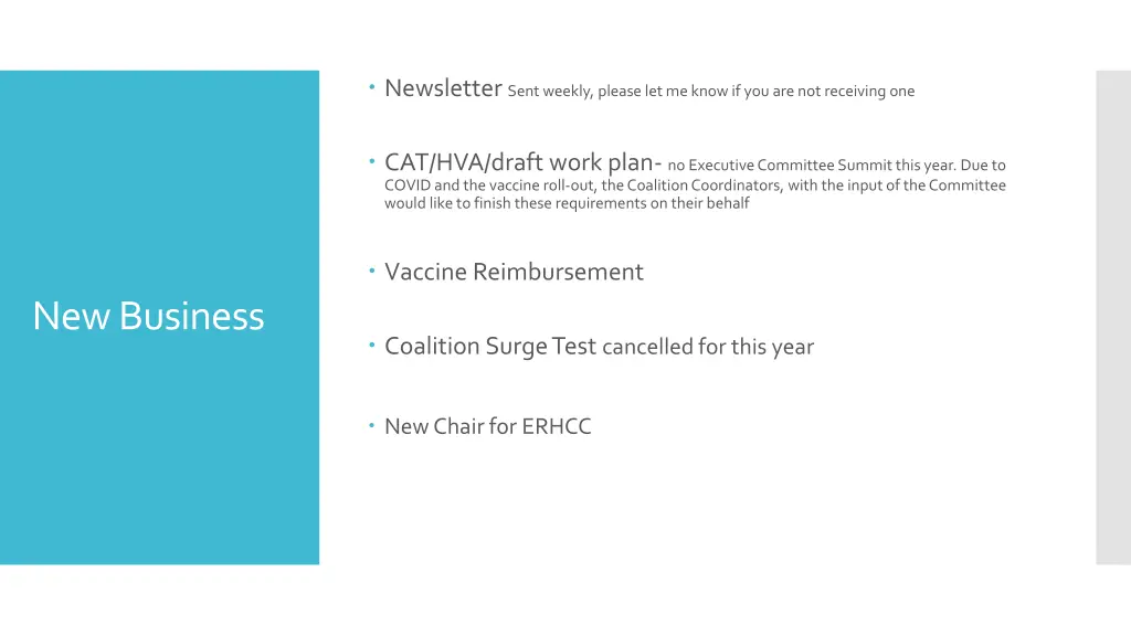 newsletter sent weekly please let me know