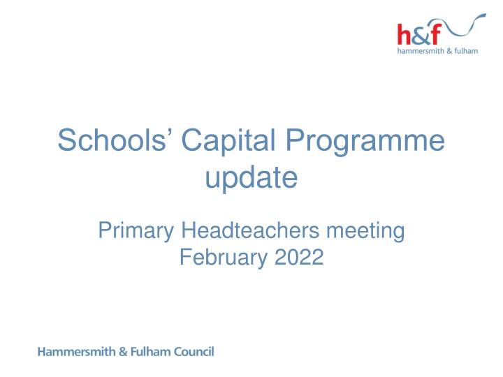 schools capital programme update