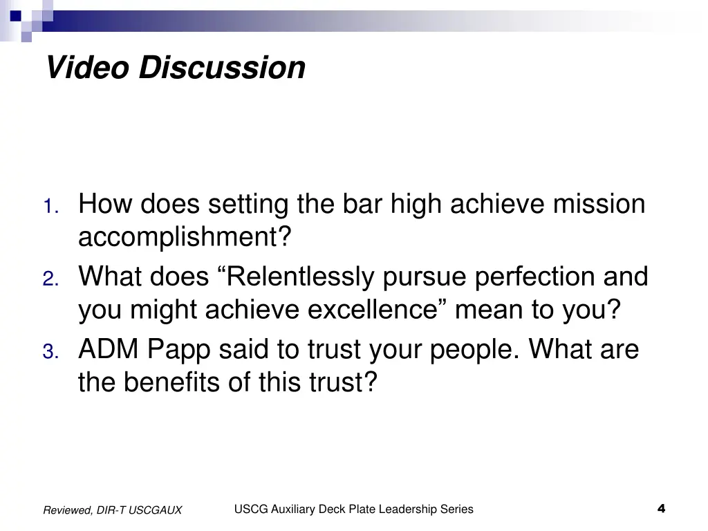 video discussion