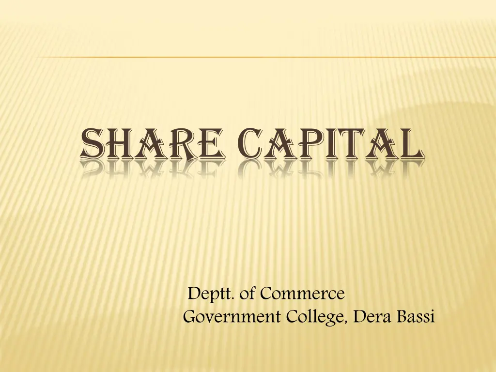 share capital