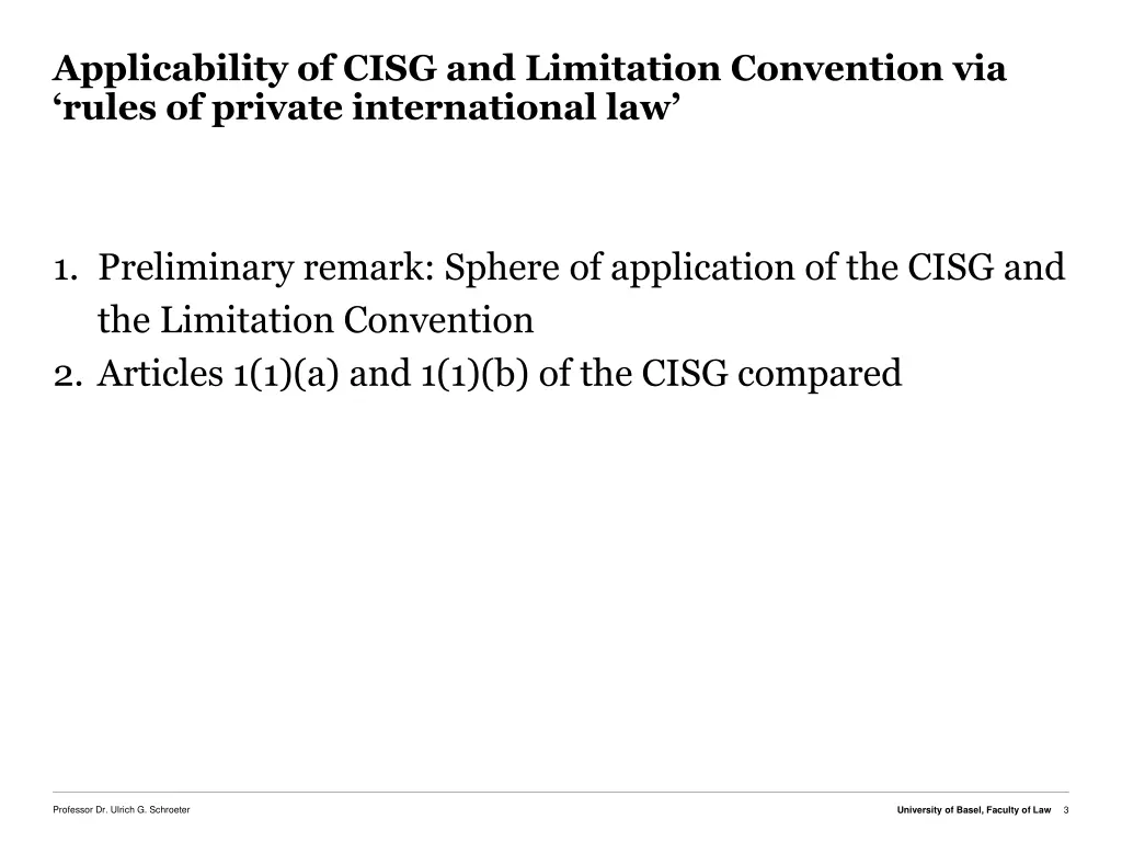 applicability of cisg and limitation convention 1