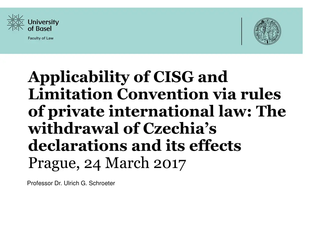 applicability of cisg and limitation convention
