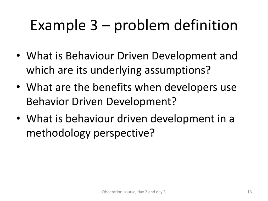 example 3 problem definition