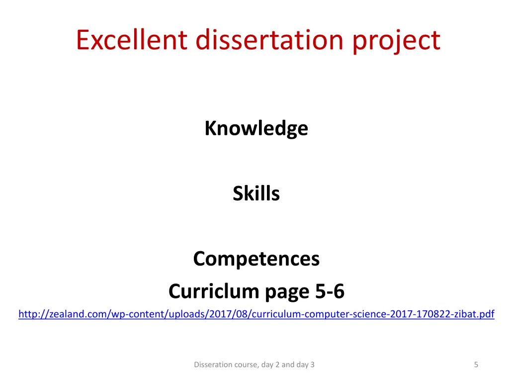 excellent dissertation project