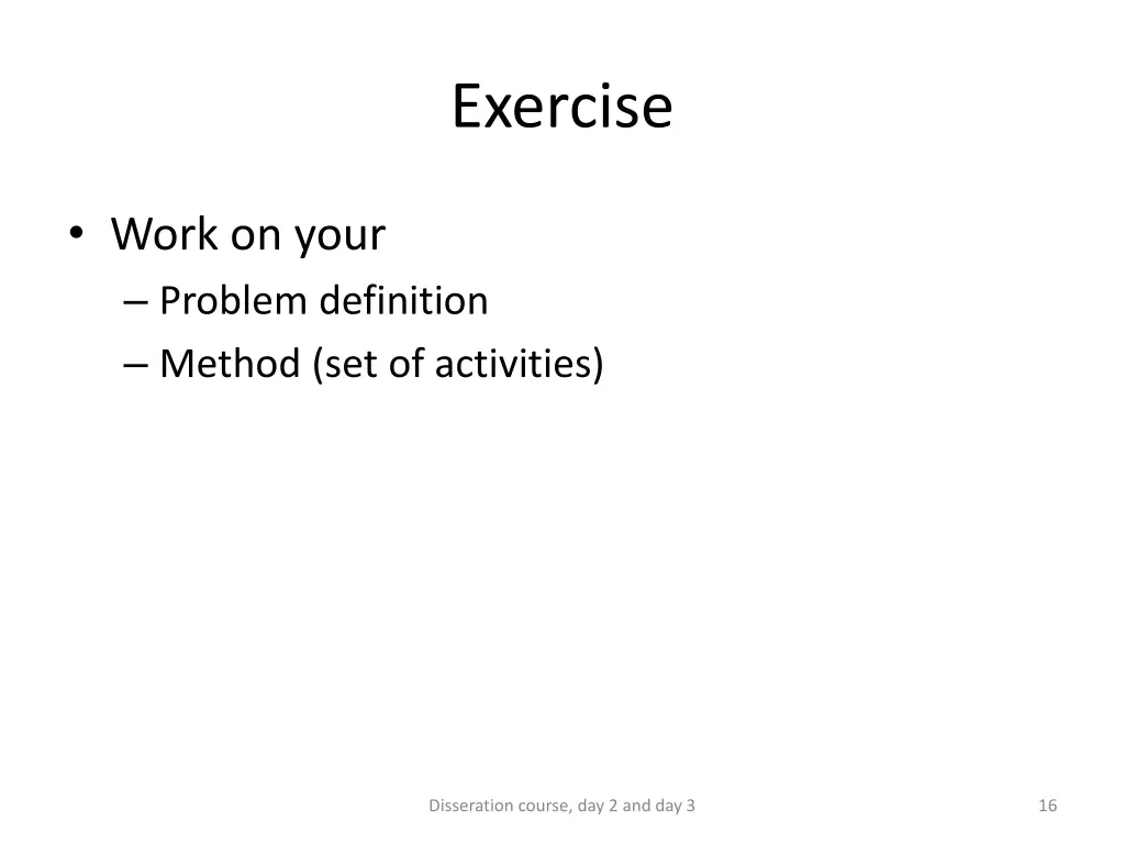 exercise