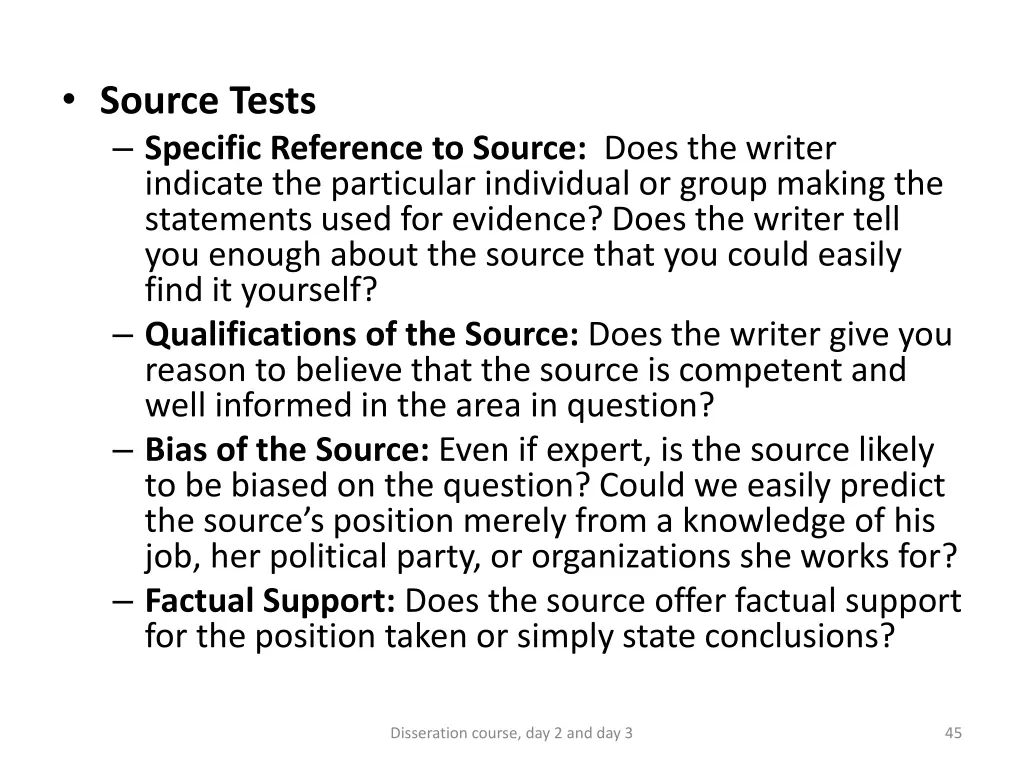 source tests specific reference to source does