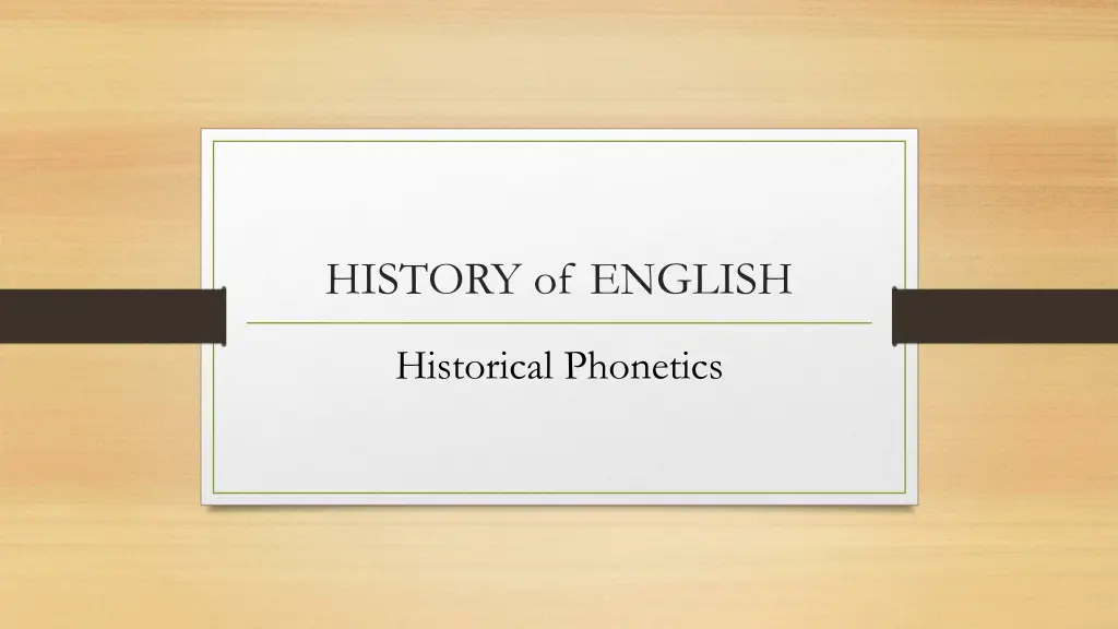 history of english