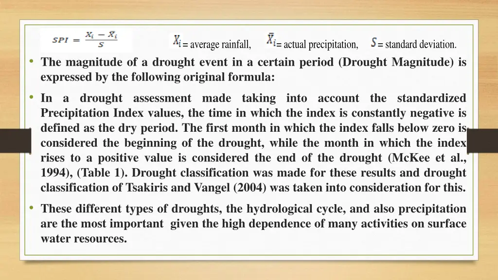average rainfall