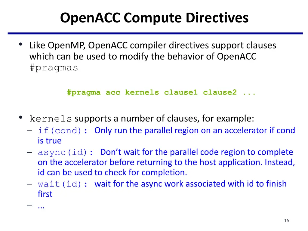 openacc compute directives 1