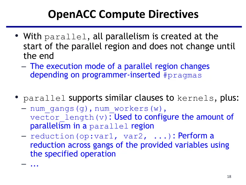 openacc compute directives 4