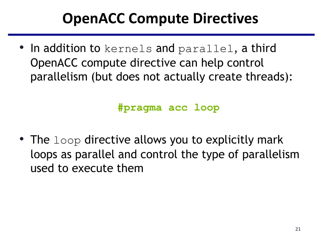 openacc compute directives 5