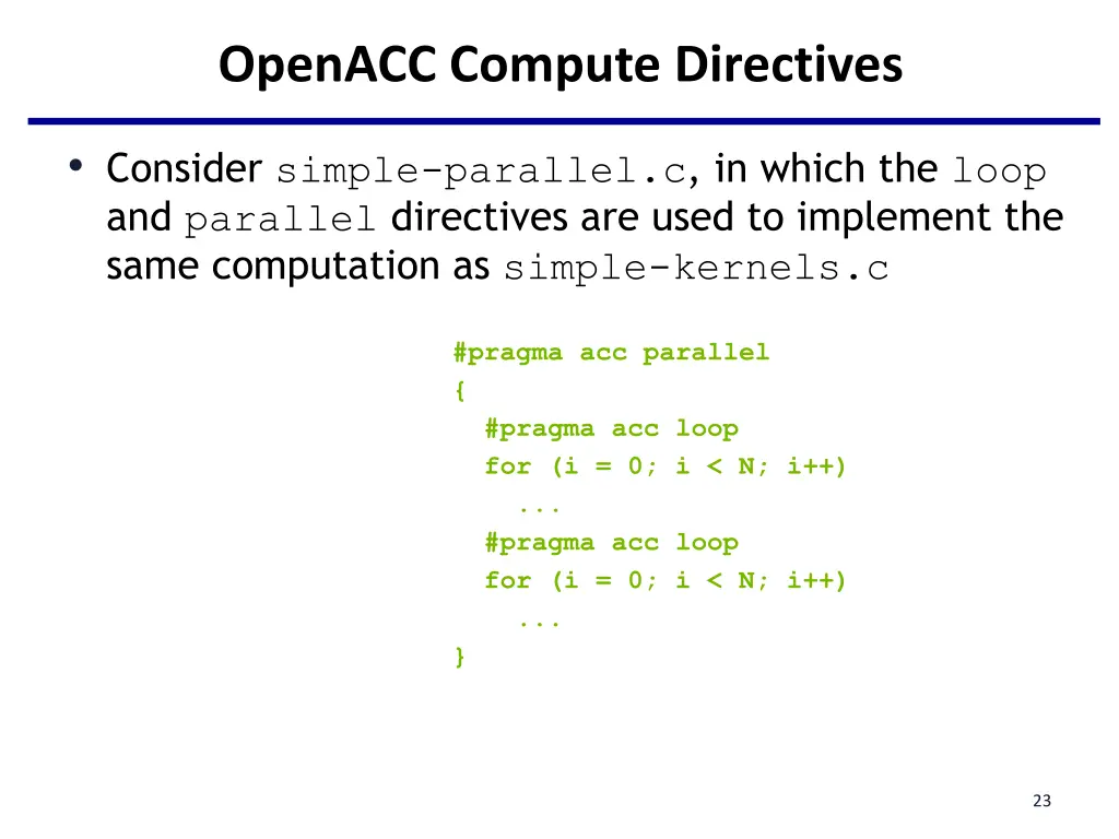 openacc compute directives 7
