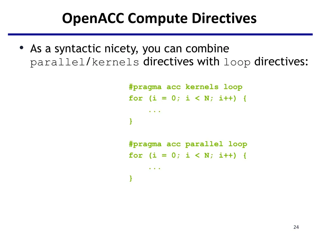 openacc compute directives 8