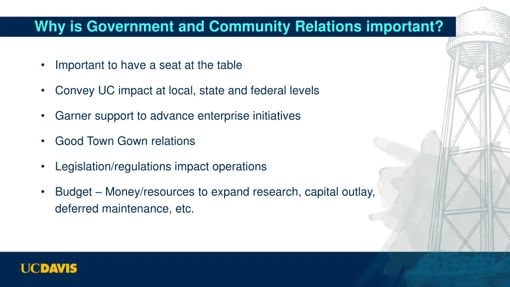 why is government and community relations