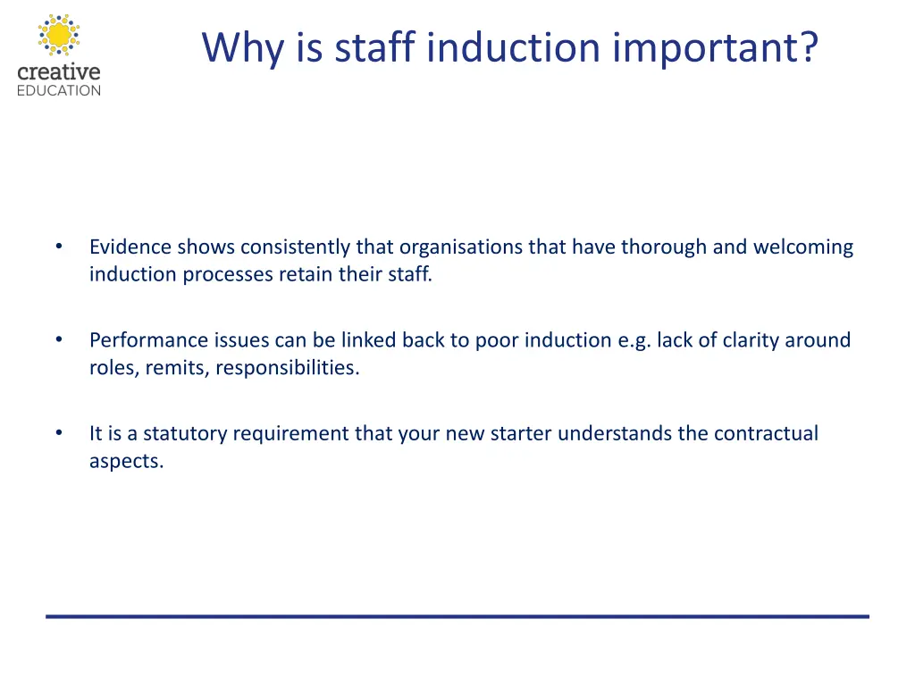 why is staff induction important