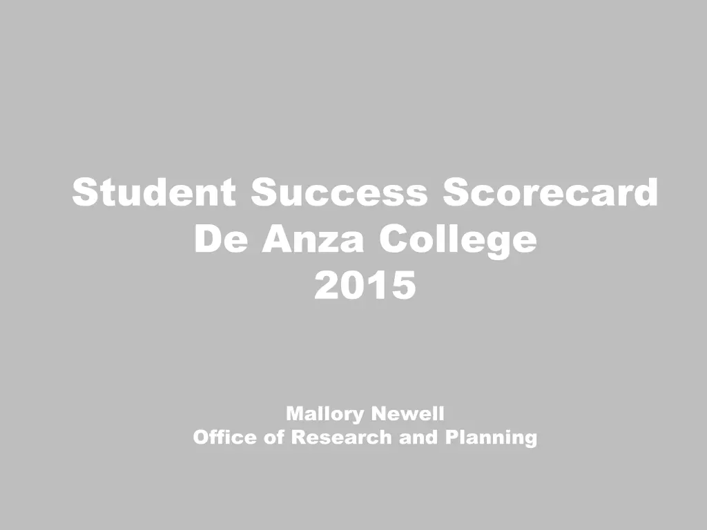 student success scorecard de anza college 2015