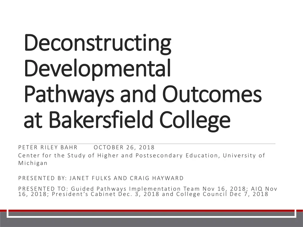 deconstructing deconstructing developmental