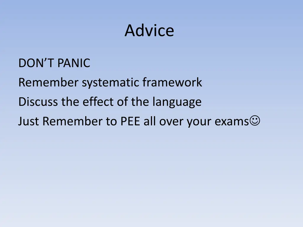 advice