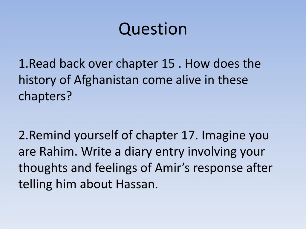 question