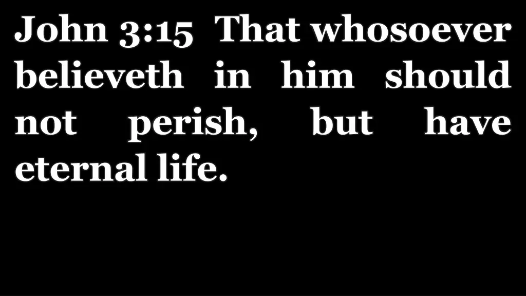 john 3 15 that whosoever believeth in him should