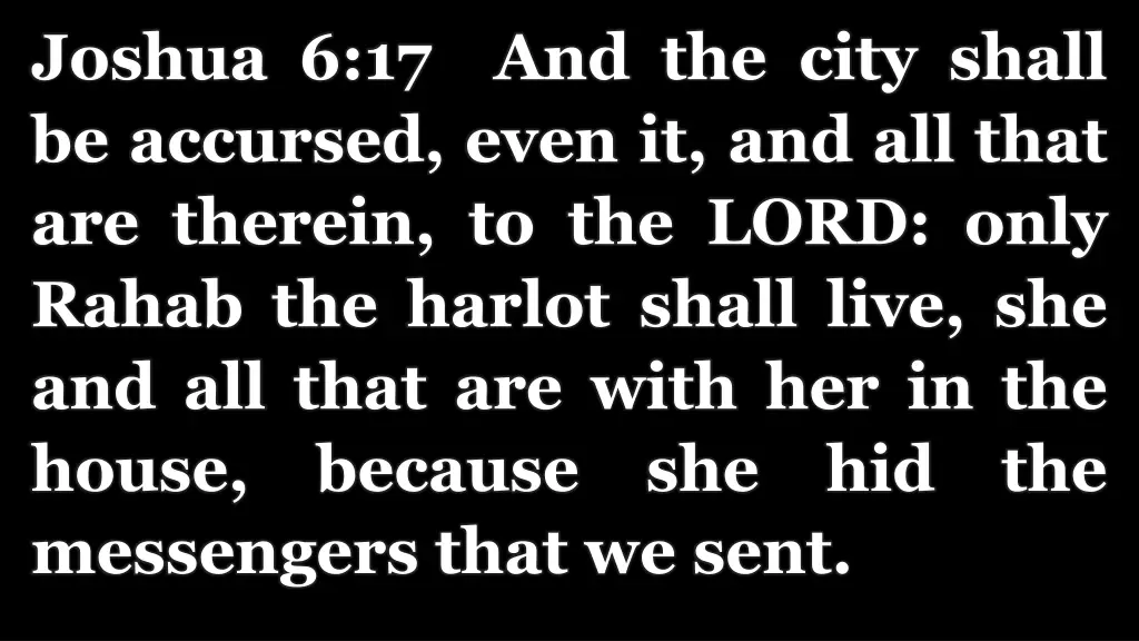 joshua 6 17 and the city shall be accursed even