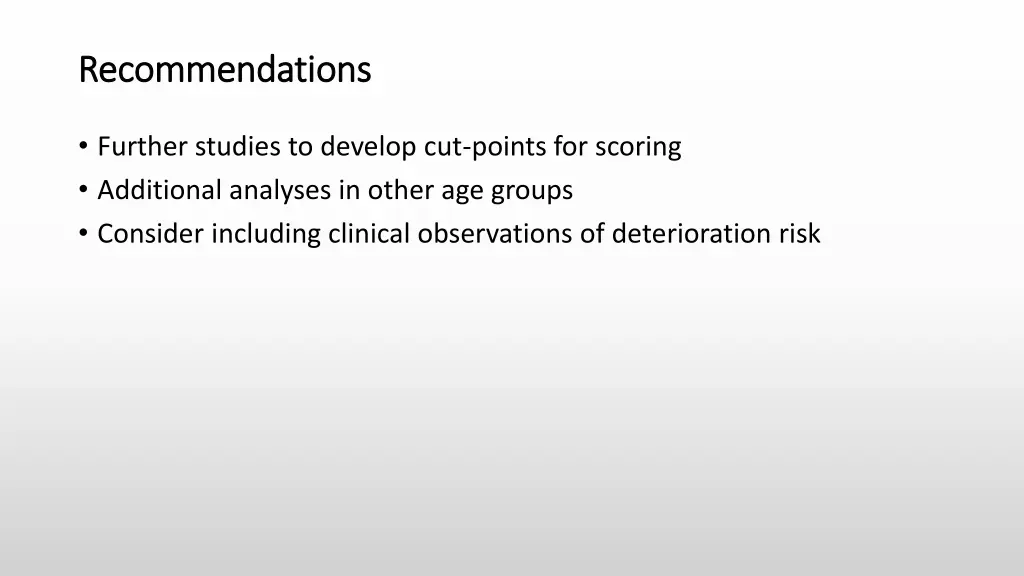 recommendations recommendations
