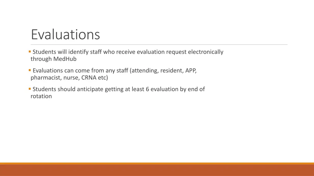 evaluations
