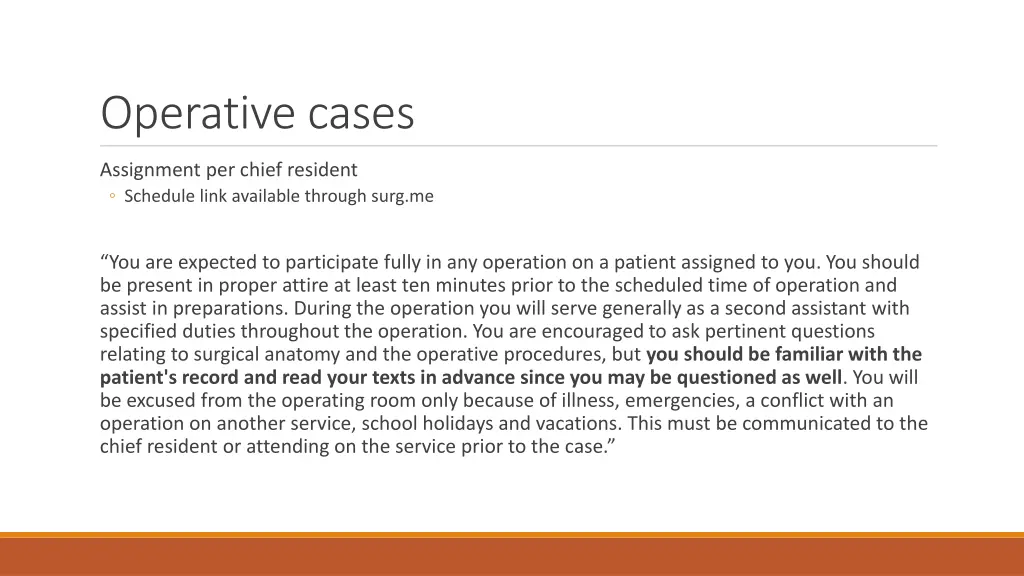 operative cases