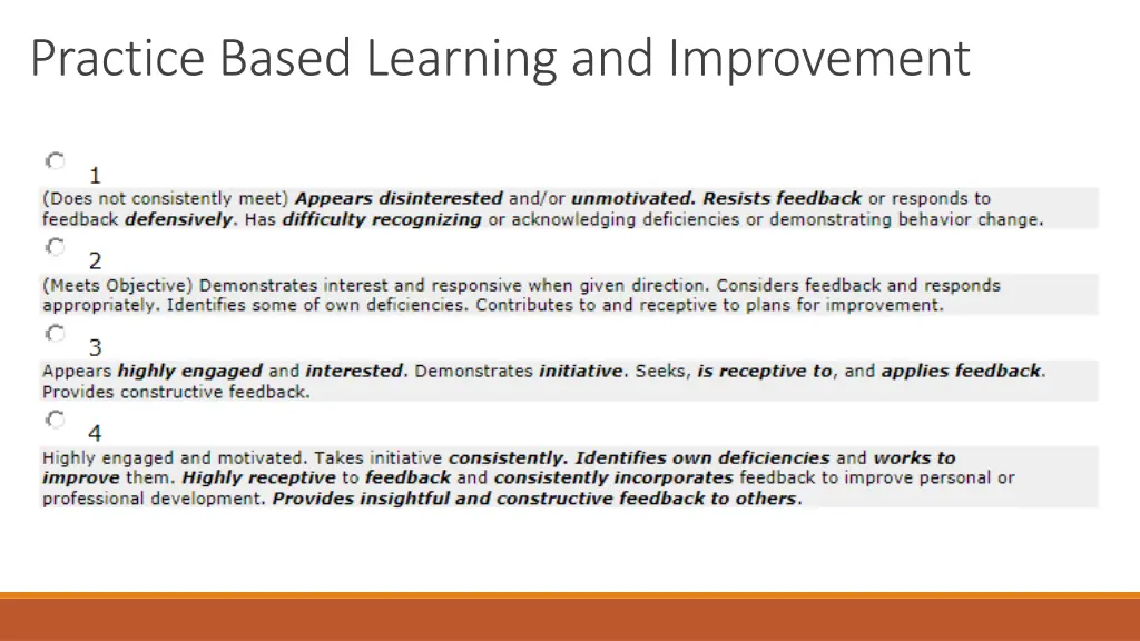 practice based learning and improvement