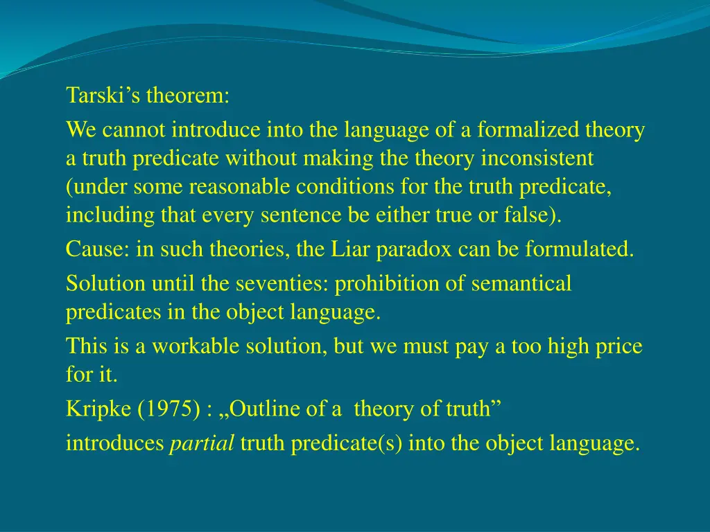 tarski s theorem we cannot introduce into
