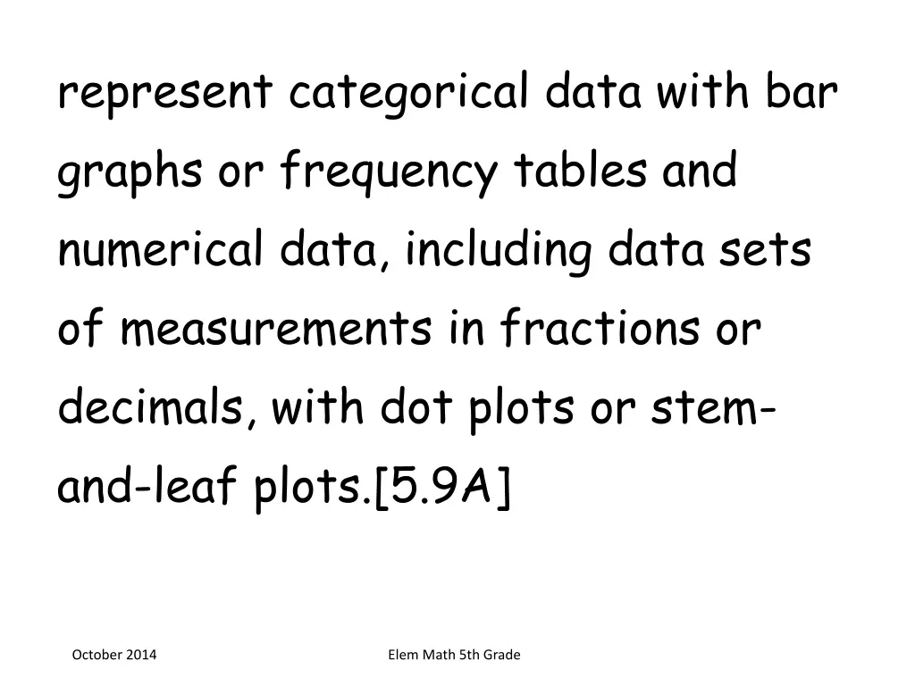 represent categorical data with bar graphs