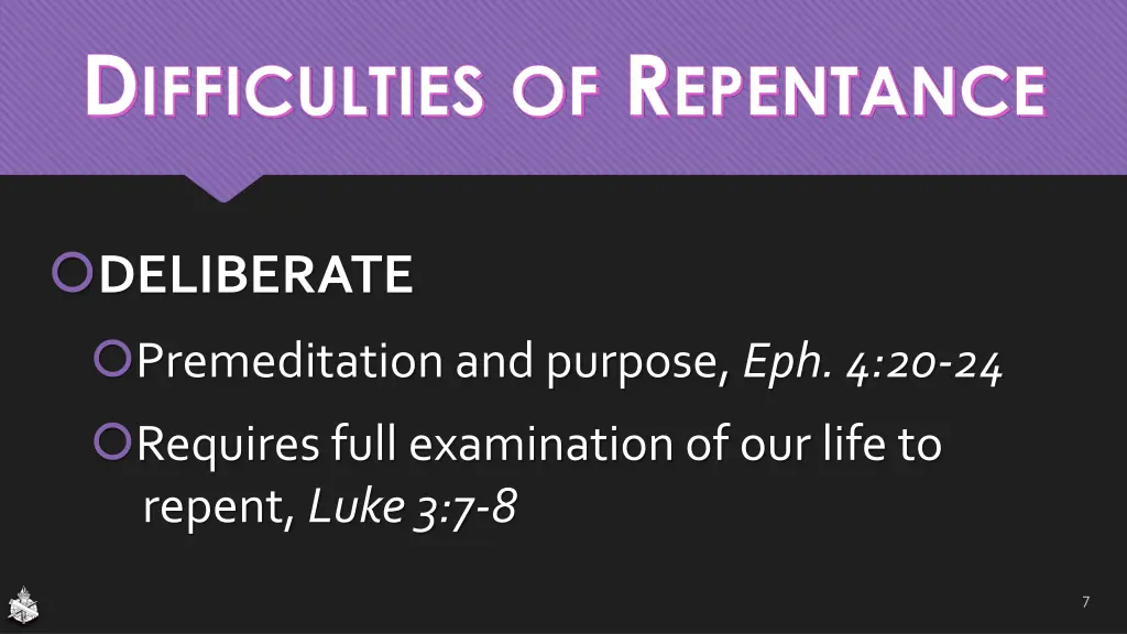 d ifficulties of r epentance 2