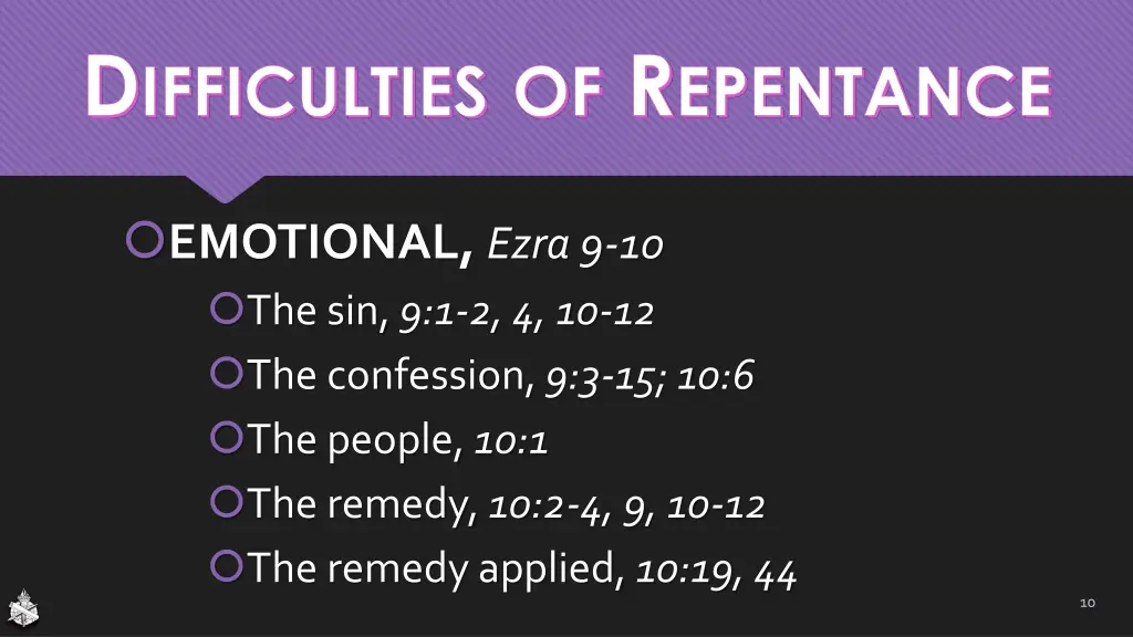 d ifficulties of r epentance 5
