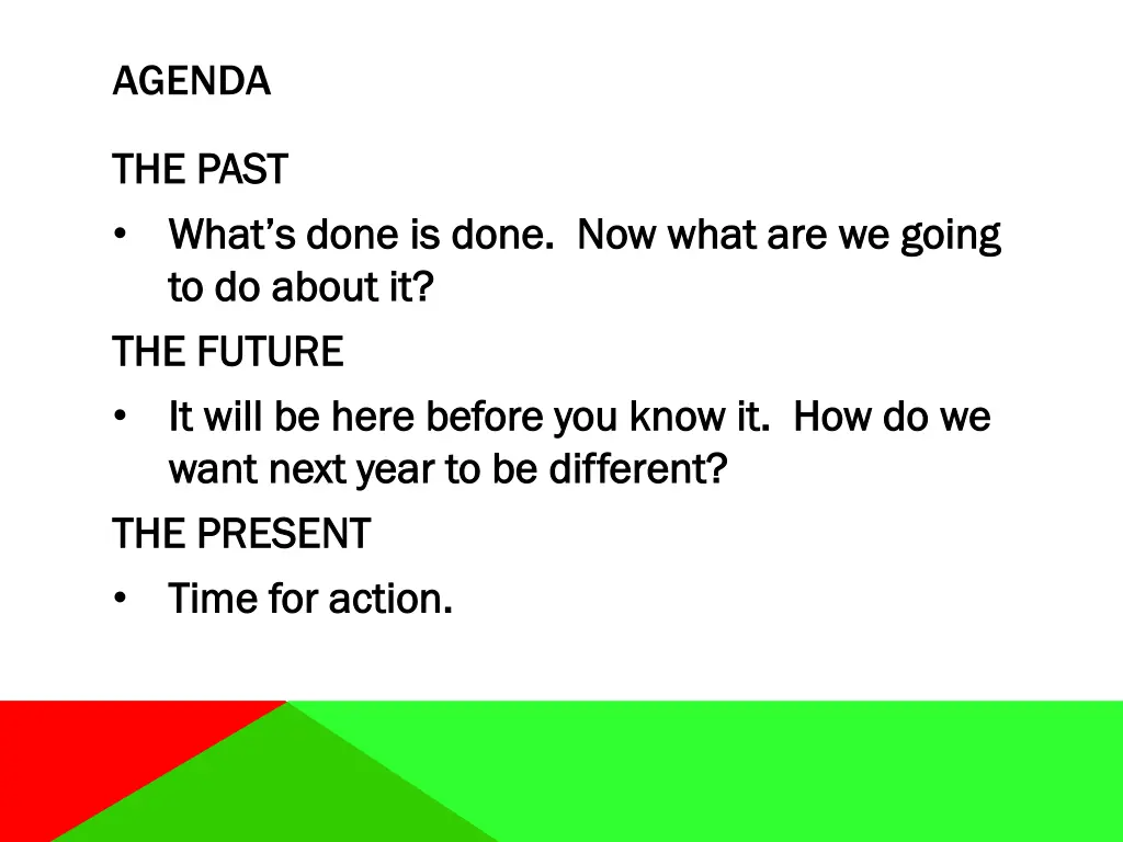 agenda