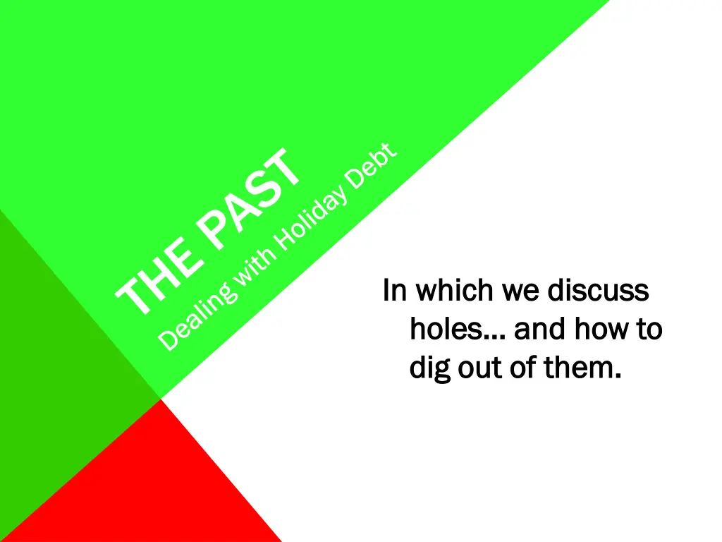 in which we discuss in which we discuss holes