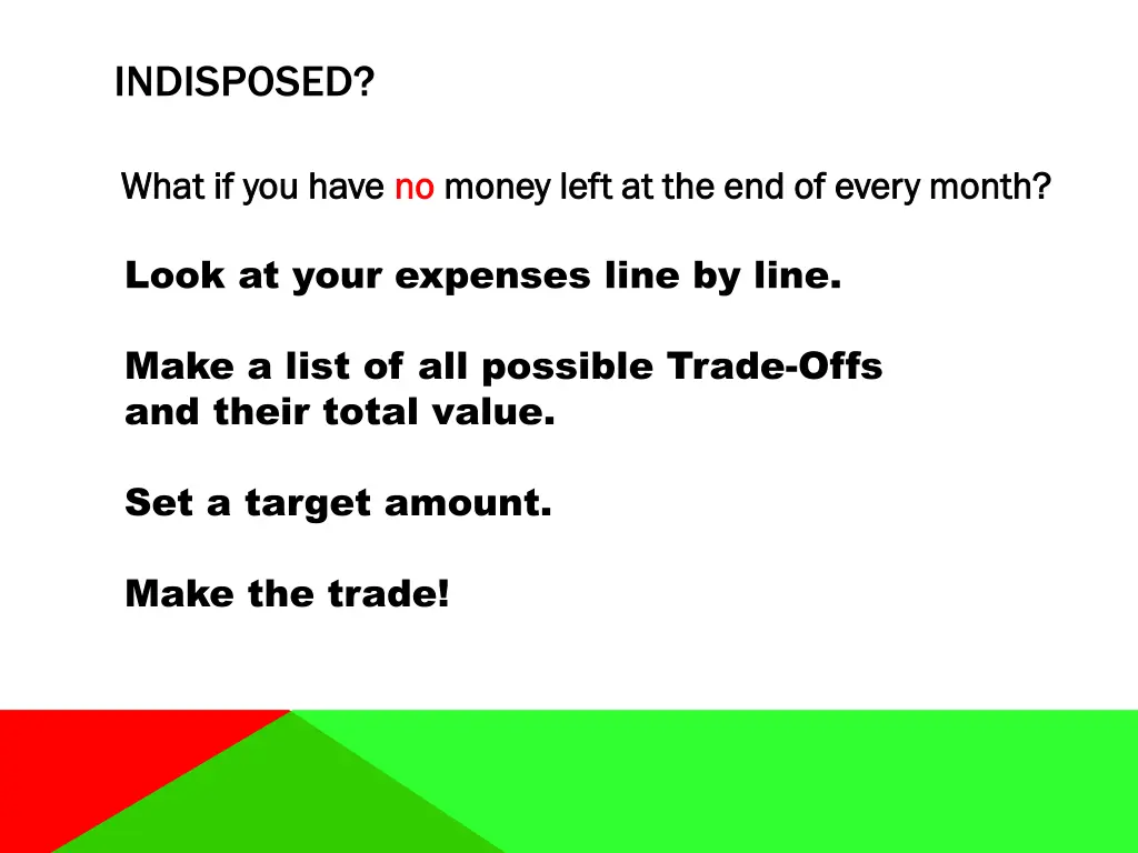 indisposed