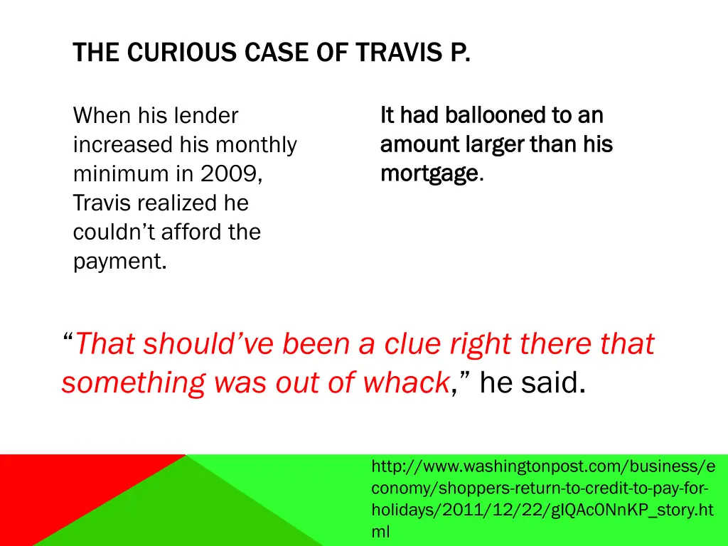 the curious case of travis p 1