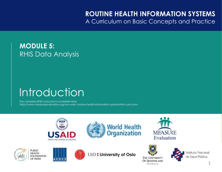 routine health information systems a curriculum