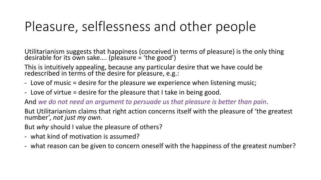 pleasure selflessness and other people 3