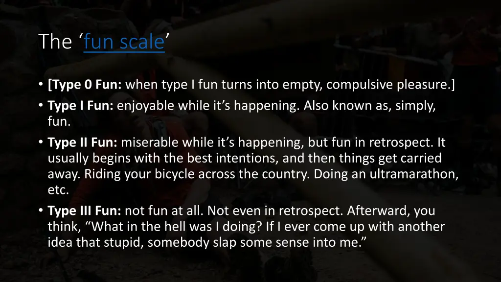 the fun scale