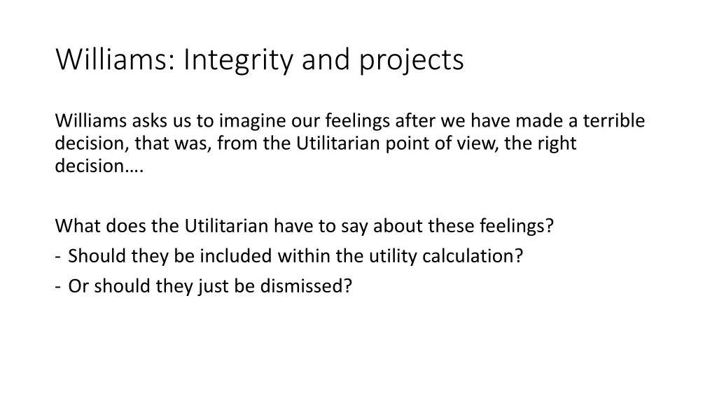 williams integrity and projects
