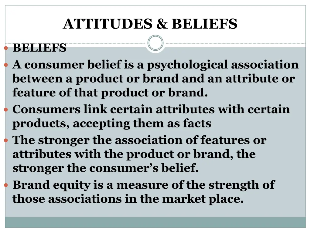 attitudes beliefs