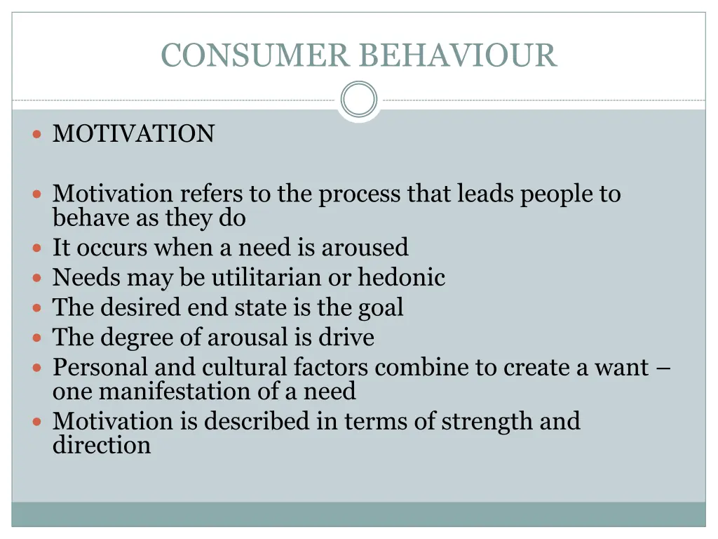 consumer behaviour