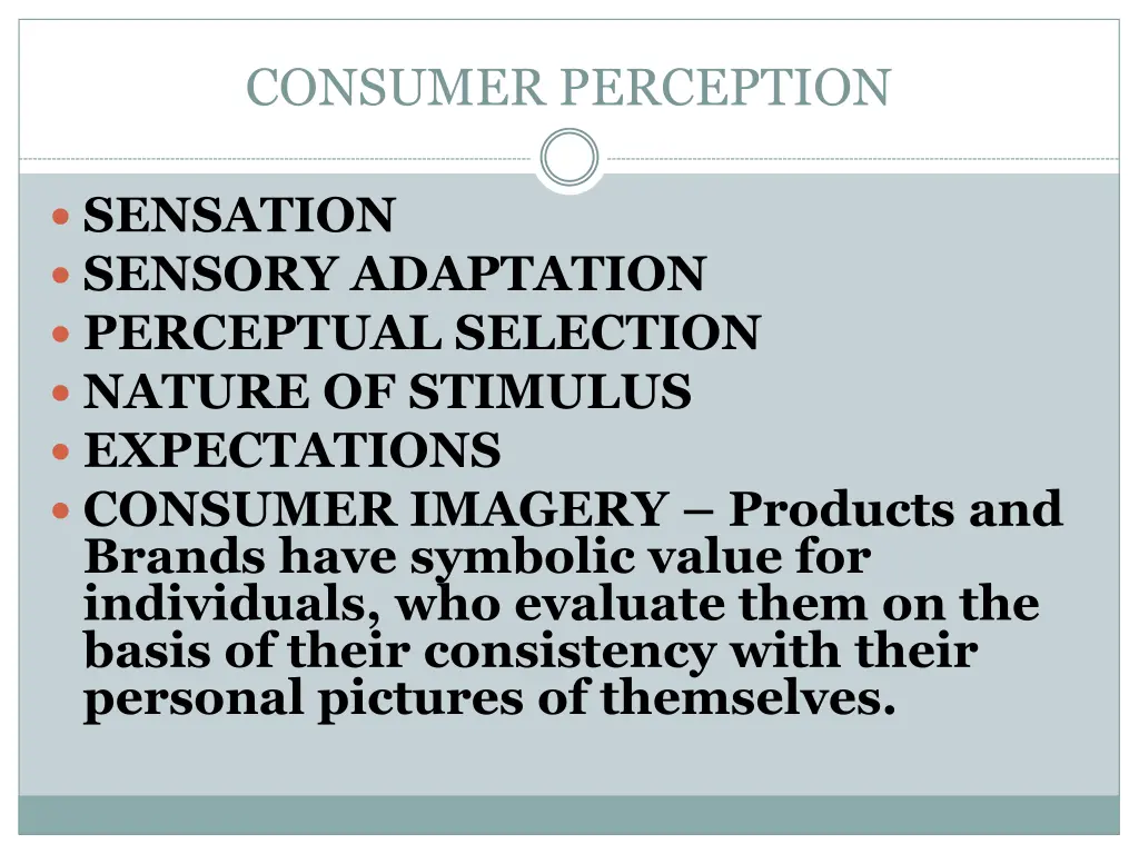 consumer perception